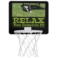 Relax You Got This Cat Motivational Slogan Mini Basketball Hoop