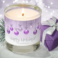 Christmas Ornaments Purple ID251  Scented Candle