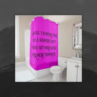 Black on Hot Pink Shakespeare Shall I Compare.. |  Shower Curtain