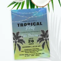 Under a Summer Sky Tropical Birthday Party Invitation