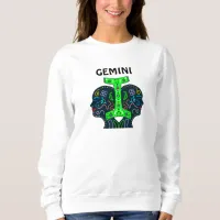 Gemini Art Twins Holding Zodiac Symbol Sweatshirt