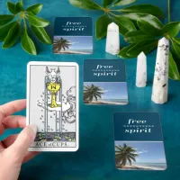 Free Spirit - Blue Sky and Ocean Caribbean Collage Tarot Cards