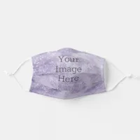 Create Your Own Metalic Violet Glitter Faux Marble Adult Cloth Face Mask