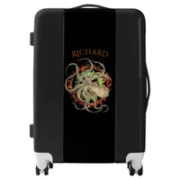 Steampunk Octopus & Clockwork Gears Personalized L Luggage