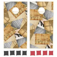 Piano Keys Vintage Sheet Music Musical Notes Cornhole Set