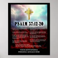 Psalm 37:12 Thru 20 Wicked And The Righteous Poster