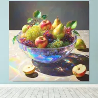 *~* Crystal Bowl Still Life Fruit SC6 Canvas Print