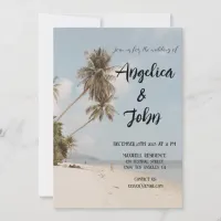 Beautiful Day Beach Travel Vacation Wedding Invitation