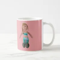 Mug - Girl Doll on Pink Background