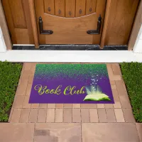 Green Glitter on Purple - Book Club | Doormat