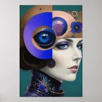 The Beautiful Abstract Woman Poster