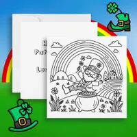 Happy St Patrick's Day | Coloring Page Invitation