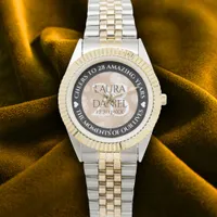 Elegant 28th Linen Wedding Anniversary Celebration Watch