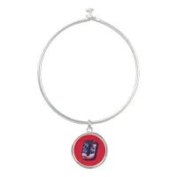 American Flag Letter "O" Bangle Bracelet & Charm