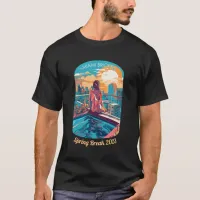 Miami Brickell Woman on a Rooftop Hottub T-Shirt