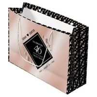 Elegant 46th Pearl Wedding Anniversary Celebration Large Gift Bag