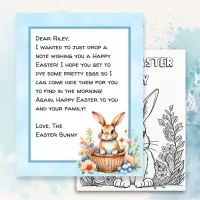 Personalized Happy Easter Bunny Letter