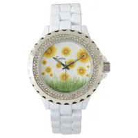 Bright and Elegant Sunflower Sweet Whimsical Watch