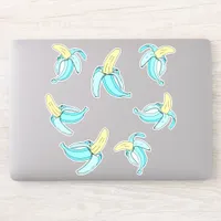 Tropical Aqua Blue Banana Fruit Sticker