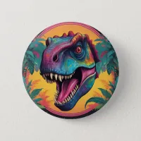 Cute T-Rex Dinosaur  Button