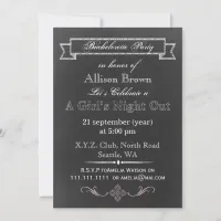 Chalkboard Bachelorette Party Invitations