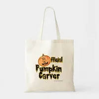 Official Pumpkin Carver at Halloween Fun Slogan Tote Bag