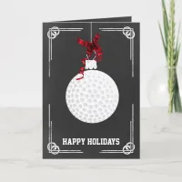 chalkboard golfer Christmas Cards