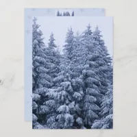 Magical winter forest - custom Christmas card