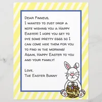 Personalized Happy Easter Bunny Letter