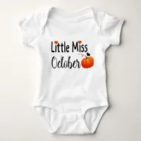 little miss october baby bodysuit