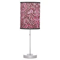 Brussels Lace Burgundy Pattern Table Lamp