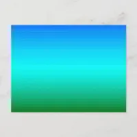 Sea and Sky Blue and Green Gradient Postcard