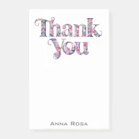 *~* Thank You Gratitude AP85 Flowers Post-it Notes