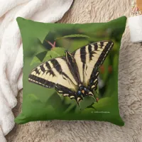 Beautiful Western Tiger Swallowtail Butterfly Throw Pillow