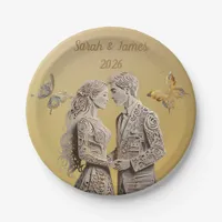 Bride & Groom Wedding Gifts Paper Plates