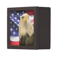 American Bald Eagle and Flag Gift Box