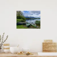 Rowing boats at the lake - Allgäu  Poster