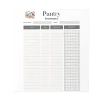 Pantry Inventory Planner Notepad