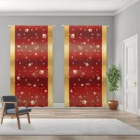 Christmas enchantment red and gold blackout curtains