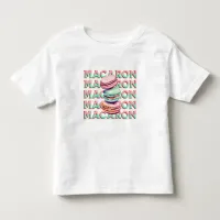 Yummy Pastel Macaron Cookies with Vintage Vibe Toddler T-shirt