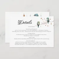 Rustic Woodland Love Birds Celebration Enclosure Card