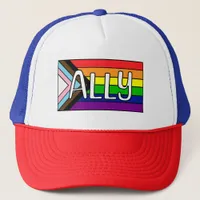 LGBTQIA+ Ally | Rainbow Flag Trucker Hat