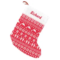 Dolphin Ocean Patterned Small Christmas Stocking