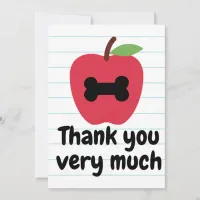Thank You Back to School Teacher Apple Class Dog Invitation