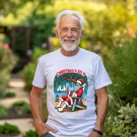 Jolly Santa Sips Beer in July T-Shirt