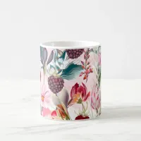 Burgundy Red Rustic Flowers Floral Nature Coffee Mug