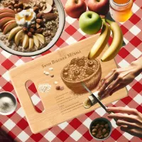 Classic Swiss Bircher Müesli Recipe Etched Bamboo Cutting Board