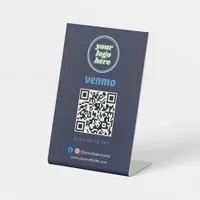 Venmo QR Code Payment | Scan to Pay Business Logo Pedestal Sign