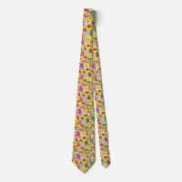 Abstract Colorful Fragmentary Patchwork Neck Tie