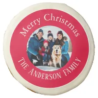 Custom Photo Personalized Merry Christmas Sugar Cookie